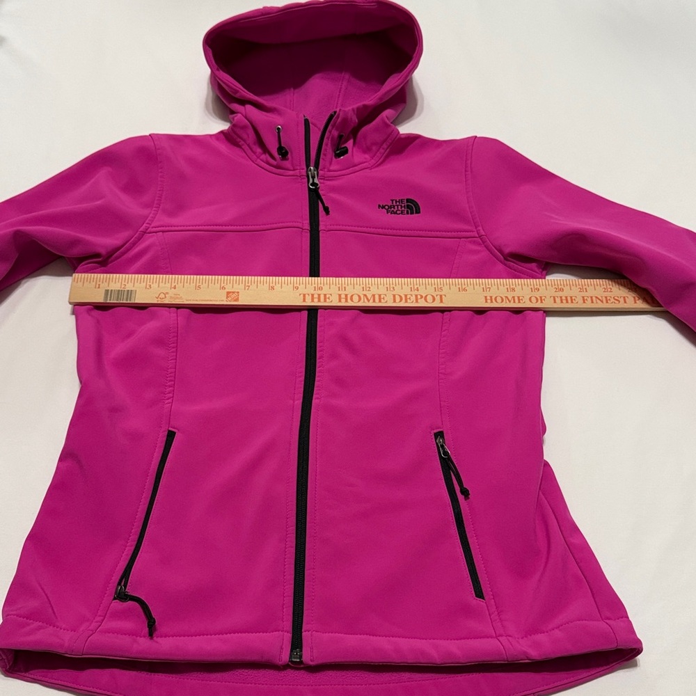 The North Face Pink Full Zip  Softshell Hoodie Jacket M - Picture 3 of 7